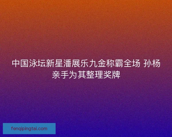 中国泳坛新星潘展乐九金称霸全场 孙杨亲手为其整理奖牌